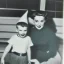 Placeholder: Old 1950s photo of elf with a child