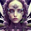 Placeholder: Portrait of beautiful girl, plant, metal, feathers, Dryad, fae, sidhe, ominous, nature, plants, wildflower, facepaint, dnd character portrait, intricate, oil on canvas, masterpiece, expert, insanely detailed, 4k resolution, retroanime style, cute big circular reflective eyes, cinematic smooth, intricate detail , soft smooth lighting, soft pastel colors, painted Renaissance style,bokeh, 800mm lens