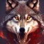 Placeholder: Wolf, red, fire, blood, gore, teeth, 8K, cinematic lighting, sharp focus, masterpiece, expert