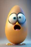 Placeholder: 3d egg character, pixar style