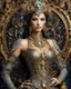 Placeholder: Full length picture of Photography Luxurious steampunk fashion beautiful super model highly intricately detailed photograph as of a beautiful celestial metallic bright shines filigree lady,luxurious jewelrys diamonds shining,glitter spark,centered, fantastical, fantasy, in the style hyperrealistic, a beautiful Digital Photography art, concept art, sharp focus, studio photo, intricate details, highly detailed in realistic photography