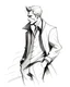 Placeholder: рисунок стильной мужской фигуры карандашом