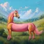 Placeholder: a pink horse like a 19th painting