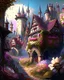 Placeholder: medieval fantasy castle town with flowers rpg art