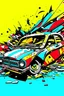 Placeholder: Art pop car accident