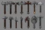 Placeholder: Here's some more culturally-flavored axe designs for Ancardian homebrew shenanigans! While there are fantasy-stylings for each type associated with each culture, these are all meant to be practical and functional axes, with most of them being strongly influenced by one-handed and big battleaxes that existed in historical cultures. Quite a few of these are not strictly axes, but would effectively use the stats for a one or two-handed axe in 5e rules. I'm especially a fan of that Gnollish Axe-Club