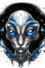 Placeholder: Front Face of Alien, Galaxy, Milky way, Flying source, Tattoo