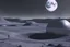 Placeholder: view of planet from a moon base, desaturated