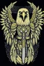 Placeholder: Eagle wearing crown and holding sword with Amberian Security Consulting under neath