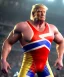 Placeholder: Realistic image of Donald trump wrestler, Mexican wrestling style, eye liner, red and blue breeches, glow us flag dress, suspenders, retro style, 80s, vibrant color, highly detailed, clean background, concept art, unreal engine 5, god rays, ray tracing, RTX, lumen lighting, ultra detail, volumetric lighting, 3d, finely drawn, high definition, high resolution.