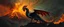 Placeholder: Nabraxas fire and darkness volcano Haiti dragon with rooster head and serpent legs as a vision of the beginning of awakening within a dream of paint color and time and a whip covered in blood