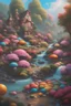 Placeholder: Candy wonderland landscape, painting_by_James_Coleman+Rodel_Gonzales+Thomas_Kinkade, Emotional_depth, luminism, intricately_detailed, Splash_art, Artstation, moody, Unreal_Engine_5, hyperrealistic, perfect composition, cinematic, atmospheric