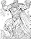 Placeholder: real massive superman fight coloring page, no leaves, full body (((((white background))))), only use an outline., real style, line art, white color, clean line art, white background, Sketch style