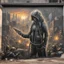 Placeholder: dramatic cyberpunk graffiti art mural on wall depicting Anarchic Blackout, concept art, by Banksy, by Aeron Alfrey, gritty, ultra detailed.