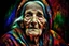 Placeholder: very old woman psychedelic image