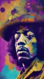 Placeholder: Jimi Hendrix in kings heath Birmingham York road epic detail psychedelic sixties digital style art