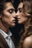 Placeholder: A surrealistic portrait of two lovers, their eyes locked in a passionate . HOF, full size, (((realism, realphoto, photography, portrait,beautiful, charming, professional photographer, captured with professional DSLR camera, 64k,