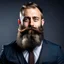 Placeholder: Corporate agent with a large beard