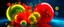 Placeholder: a high definition IMAGE detailing DEAD BUBBLES, PRIMARY COLORS, VIVID, VRAY