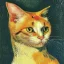 Placeholder: Portrait of a cat by Van Gogh