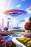 Placeholder: colors, very beautiful, ,flowers, garden,rainbows, cité futuriste ultra moderne, ufos very beautiful over class