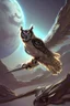 Placeholder: owl and wolf scifi art