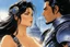 Placeholder: (in the style of Orion, by Masamune Shirow) a man facing a woman (photo from a movie by Quentin Tarentino) Funny that when you speak in French again and again, the translation engine behind GPT2 is taking the lead on the conversation...