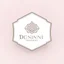 Placeholder: Create a logo for Deniz, a boutique of diamond-inspired dresses, Baby Pink