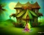 Placeholder: mystical house on a hot tropical island, fantasy art, surreal art, beautiful little fairies sitting on the trees,