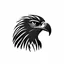 Placeholder: A simple black logo of an eagle, vectorized, white background