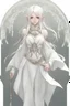 Placeholder: white skin, female, elf, white clothes, full body