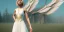 Placeholder: subtle queen, atmospheric, realistic, unreal engine, cinematic lighting, octane render, transparent long dress, blonde, full body, bright wings, smile, long hair