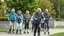 Placeholder: Elderly pensioners on rollerblades. Everyone is happy. Photographic quality and detail, award-winning image, beautiful composition.