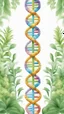 Placeholder: Color Logo DNA around it plants, white background, intricate details, highly detailed, high details, detailed portrait, masterpiece,ultra detailed, ultra quality