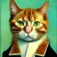 Placeholder: Portrait of a cat by Van Gogh