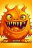 Placeholder: big fearsome orange monster, cartoon style
