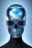 Placeholder: A glass headed skull with sapphire eys wearing a futuristic uniform, 8k resolution concept art portrait by Greg Rutkowski, Artgerm, WLOP, Alphonse Mucha Boris Vallejo dynamic lighting hyperdetailed intricately detailed Splash art trending on Artstation complimentary colors Unreal Engine 5 volumetric lighting