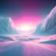 Placeholder: arctic blow in a white landscape, synthwave picture style with light pixel,