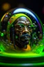 Placeholder: hyper real oil painting portrait of psychedelic snoop dog showering himself inside a sphere in slimy bubbles and gelatinous background, zeiss prime lens, bokeh like f/0.8, tilt-shift lens 8k, high detail, smooth render, down-light, unreal engine, prize winning