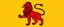 Placeholder: wide heraldry Lion, full body , black outline and red interior on yellow background, simplified vector logo