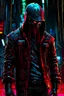 Placeholder: Cyberpunk killer dripping blood