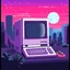 Placeholder: 8 bit pixelart of retro pc-98, synthwave