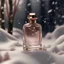 Placeholder: generate me an aesthetic image of perfume for Perfume Bottles in snowfall