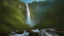 Placeholder: The image showcases a mesmerizing view of a massive waterfall cascading from the top of a mountain hill, with the waterfall soaring to a great height and flowing forcefully into the valley amid lush green trees and vegetation. The image reflects the beauty and power of nature and its enchanting impact on the surrounding environment, inviting viewers to explore these magnificent natural landmarks around the world.