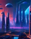 Placeholder: A futuristic cityscape on a distant exoplanet, towering skyscrapers with neon lights, flying vehicles in the sky, a sense of wonder and exploration, digital art with a cyberpunk aesthetic, --ar 16:9 --v 5