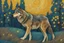 Placeholder: a wolf in van gogh style
