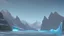 Placeholder: large glaciers in the mountains