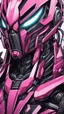 Placeholder: A close picture to Mix between gwenpool and symbiote with transformers, high details machine, pink and black custom, intricate details, highly detailedin in solo leveling shadow art style