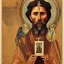 Placeholder: patron of photographers holding a camera in one hand and film roll in the other. orthodox icon with saint photographer. Cyrillic inscriptions. hyperdetailed, Alphonse Mucha, Zdzisław Beksiński, poster, illustration, ink, oil on canvas, 18th century atlas