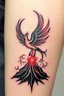 Placeholder: Tattoo of a Pheonix erupting from volcano minimalist